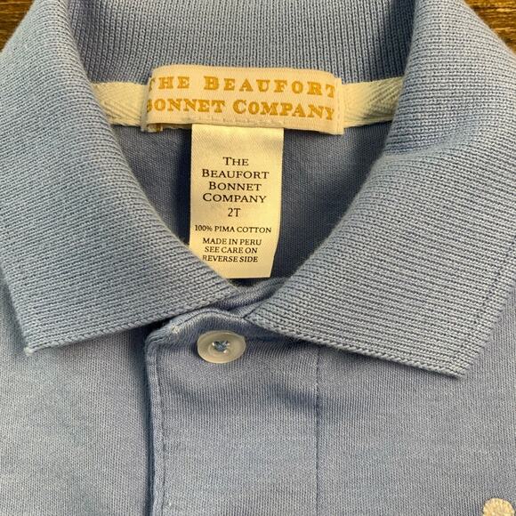 The Beaufort Bonnet Company Long Sleeve Pima Cotton Polo size 2T - Picture 2 of 4